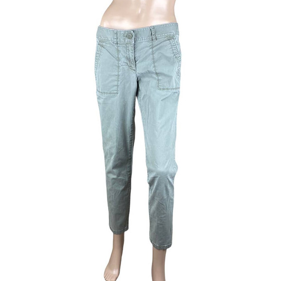 LOFT Pants - LOFT by Ann Taylor Women's Green Relaxed Skinny Low Rise Pants Size 4